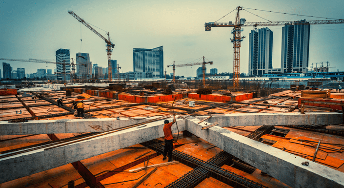 machine maker mega construction site
